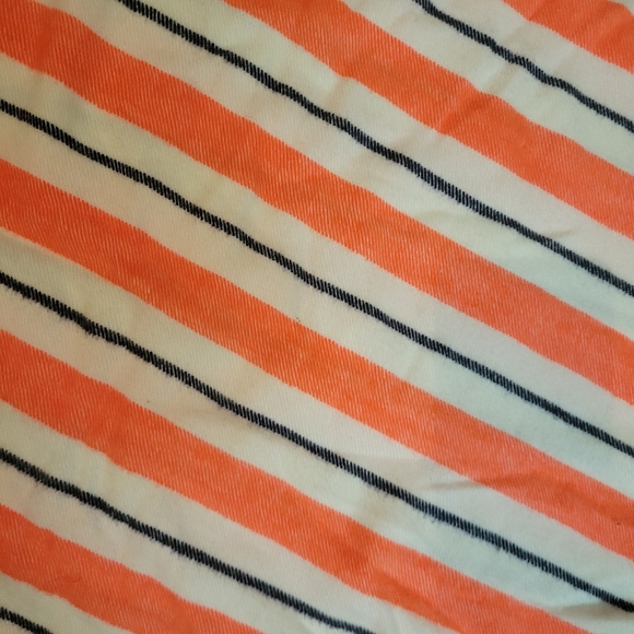 Gap Striped Orange & White Wrap Scarf EUC Winter Holiday Outdoors Vintage - Picture 3 of 8